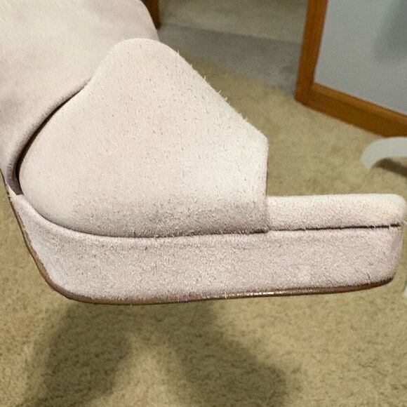 Free People Love is Everywhere leather platform block heel sandals size 37.5 cre - Picture 6 of 15